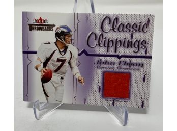2002 Fleer Classic Clippings John Elway Game Used Relic