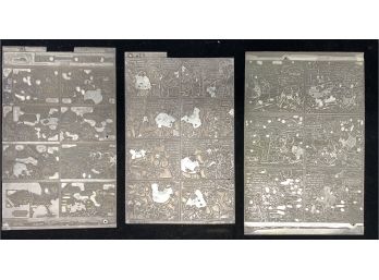 Lot Of 3 'Captain And The Kids' Comic Book Printing Plates
