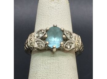 Sterling Silver Blue Stone Ring