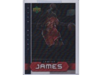 2003 Upper Deck Magazine Lebron James Rookie Holographic Transition Large Card
