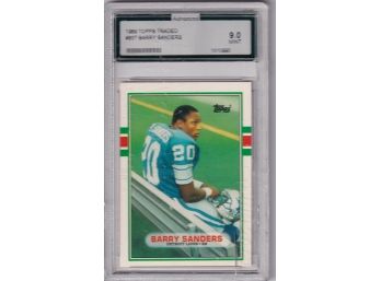 1989 Topps Traded Barry Sanders AGS 9.0 Mint