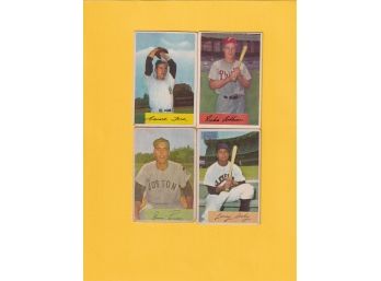 Lot Of 4  1954 Bowman Baseball Cards