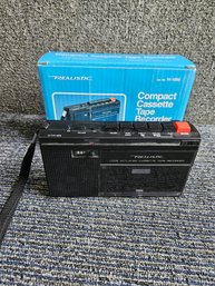 J89 - Realistic Portable Cassette Tape Player - Working