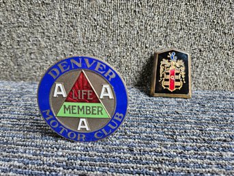 J33 - Denver Motor Club Radiator Badge(3') - Dodge Truck Decklid Emblem(2'x2.5')