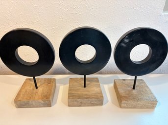 H2 3 Metal Wood Table Decorations