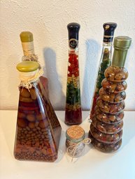 H11 Lot Of 6 Decorative Kitchen Bottles, 13'