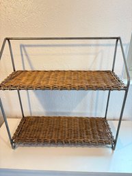 H26 Wicker Metal Shelf 7x19x20'