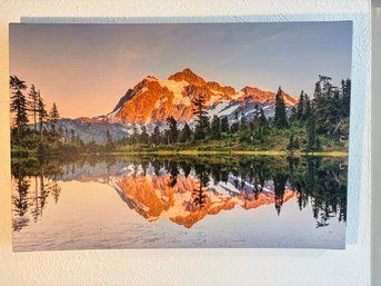 H54 16x24' Mountain Scene Print On Canvas