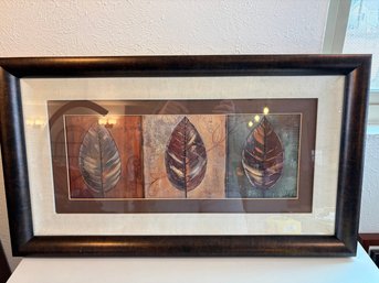 H56 Leaves Framed Print 17x28'