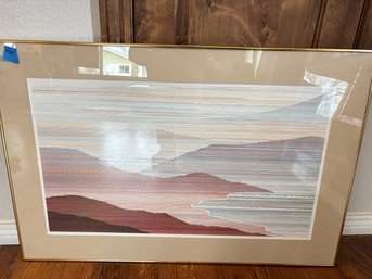 H61 Abstract Mountains Print 26x40'
