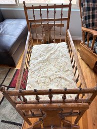 H75 Antique Baby Cradle