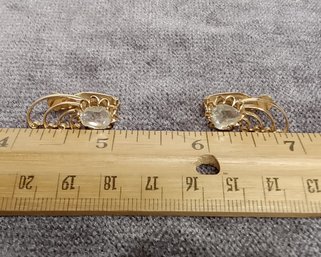 16K Gold And Diamond Pin Backs Weight Is 7 Grams ~ TESTED