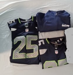 More Seattle Seahawks Clothing With Two No. 25 SHERMAN Jerseys & Track Suit Jacket