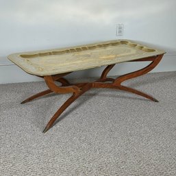 Mid-Century Moroccan Brass Spider Coffee Table