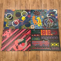 (4pc) 22'x28' Unframed Paintings