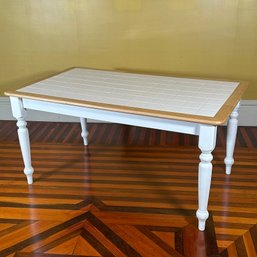 White Tile Farmhouse Table