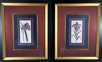 (2pcs) Flower Lithographs