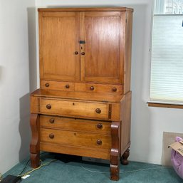 Antique Maple Secretary Desk