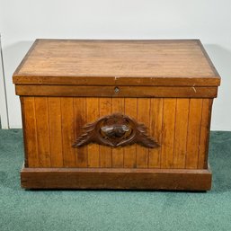 Wood Carved Blanket Chest