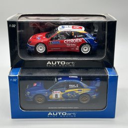 (2pcs) AutoArt Slot Racing Rally Cars