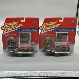 (2pcs) Johnny Lightning Anniversary Series Die-cast Cars