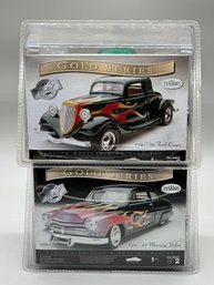 (2pcs) Testors Gold Series 'flaming' Model Car Kits