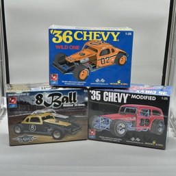 (3pcs) NIB AMT 'Modified' Chevy Model Car Kits