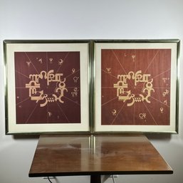 Pair Mark Saxton Lithographs