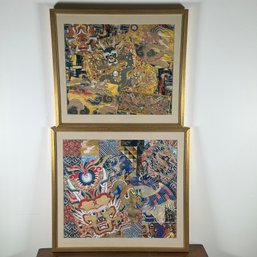 (2pc) Framed Dragon Collages