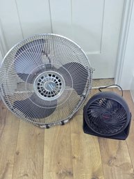 Two Different Types Of Electric Fans Used For Air Circulation