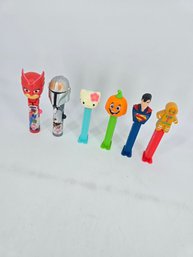 Lot Of Six - Pez And Pop Ups - Dispensers