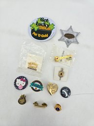 Lot Of 12 - Collectible Buttons / Pins