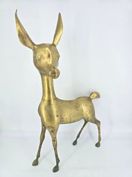 Vintage - MCM - Large - Brass - Deer