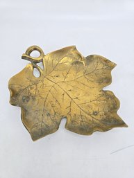 Vintage - Brass - Leaf Shaped Dish / Trinket Tray / Ashtray