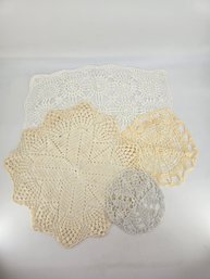Lot Of Four - Vintage - Handmade - Crochet - Doilies
