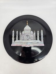 Decorative Collectible Plate - Handcrafted - Taj Mahal - Mother Of Pearl / Pietra Dura