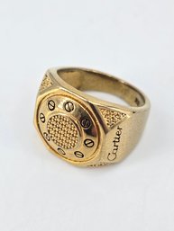 Men's - Cartier - Gold Tone Ring - Size 8.75