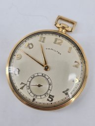 Vintage - Hamilton - 917 - 17 Jewels - 14k Gold Filled - Pocket Watch - Read Description