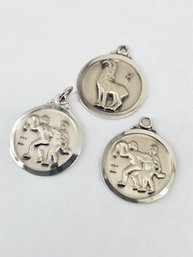 Vintage - Sterling .925 Silver - Zodiac Charms - Capricorn - Gemini