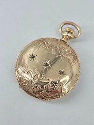Vintage - Waltham - Stamped 14k Gold Superior 25 Years - 7 Jewels - Pocket Watch - Diamonds