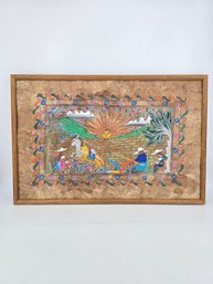 Traditional Mexican Amate Bark Painting 24x16