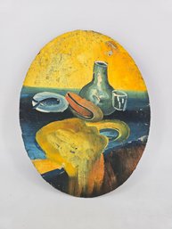 Vintage Artwork - Still Life Painting - Oval In Shape
