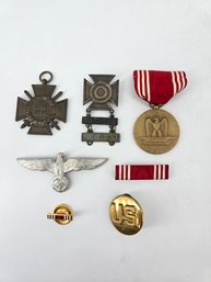 Collection Of World War II Metals / Insignia / Awards - Sterling .925 Silver