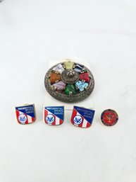Lot Of Vintage Pins / Brooch - Celtic / Scottish - Sports Awars - Technical Engineers