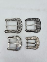 Lot Of Four - Vintage Belt Buckles - Floral