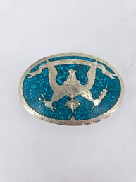 Vintage Southwest Belt Buckle - Eagle / Turquoise