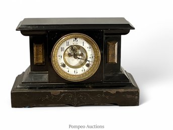 Waterbury Black Iron Mantel Clock 8 Day T&S