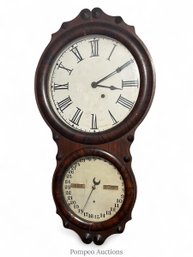 Seth Thomas Office #4 Double Dial Calendar Clock