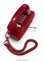 Red Cortelco Wall Phone