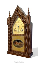 JC Brown Forestville CT 8 Day Time And Strike Ripple Front Steeple.